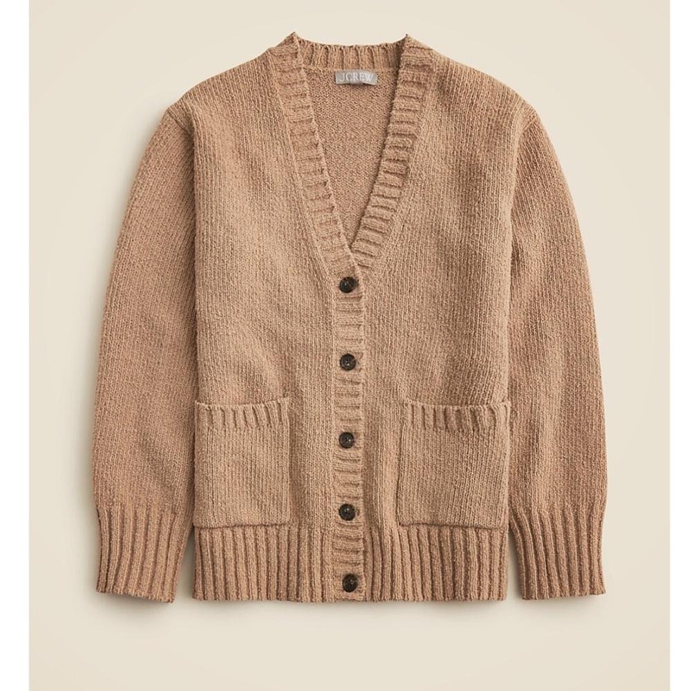 J. Crew Classic Camel Cardigan